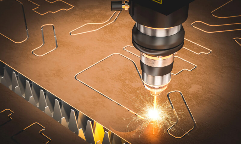 laser cutting metal in design