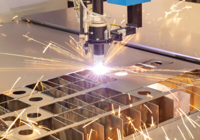 co2 laser cutter creating custom metal work 